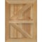 Ekena Millwork Framed Board-n-Batten Shutters w/Z-Bar, Rough Sawn Western Red Cedar, 16 1/8W x 21H, PR RBF06Z16X021RWR - alternate 5